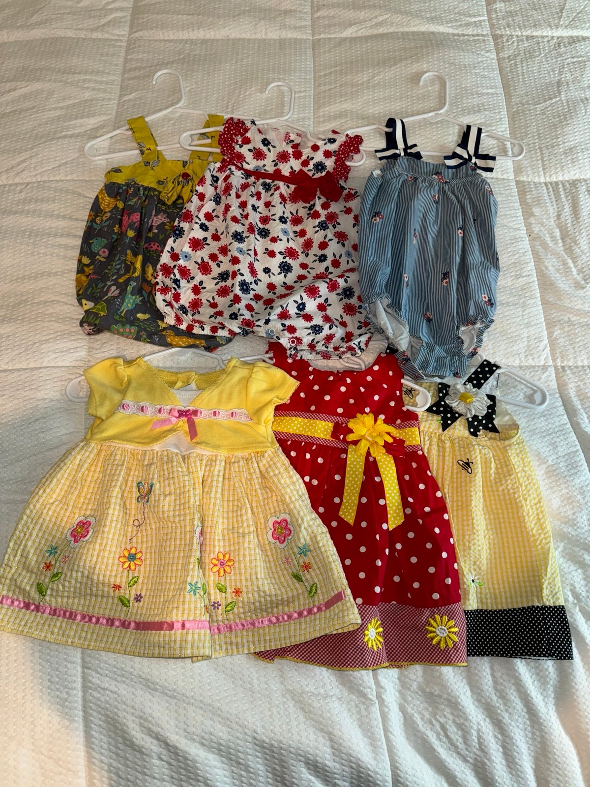Baby Girl Specialty Dresses & Onesies Bundle