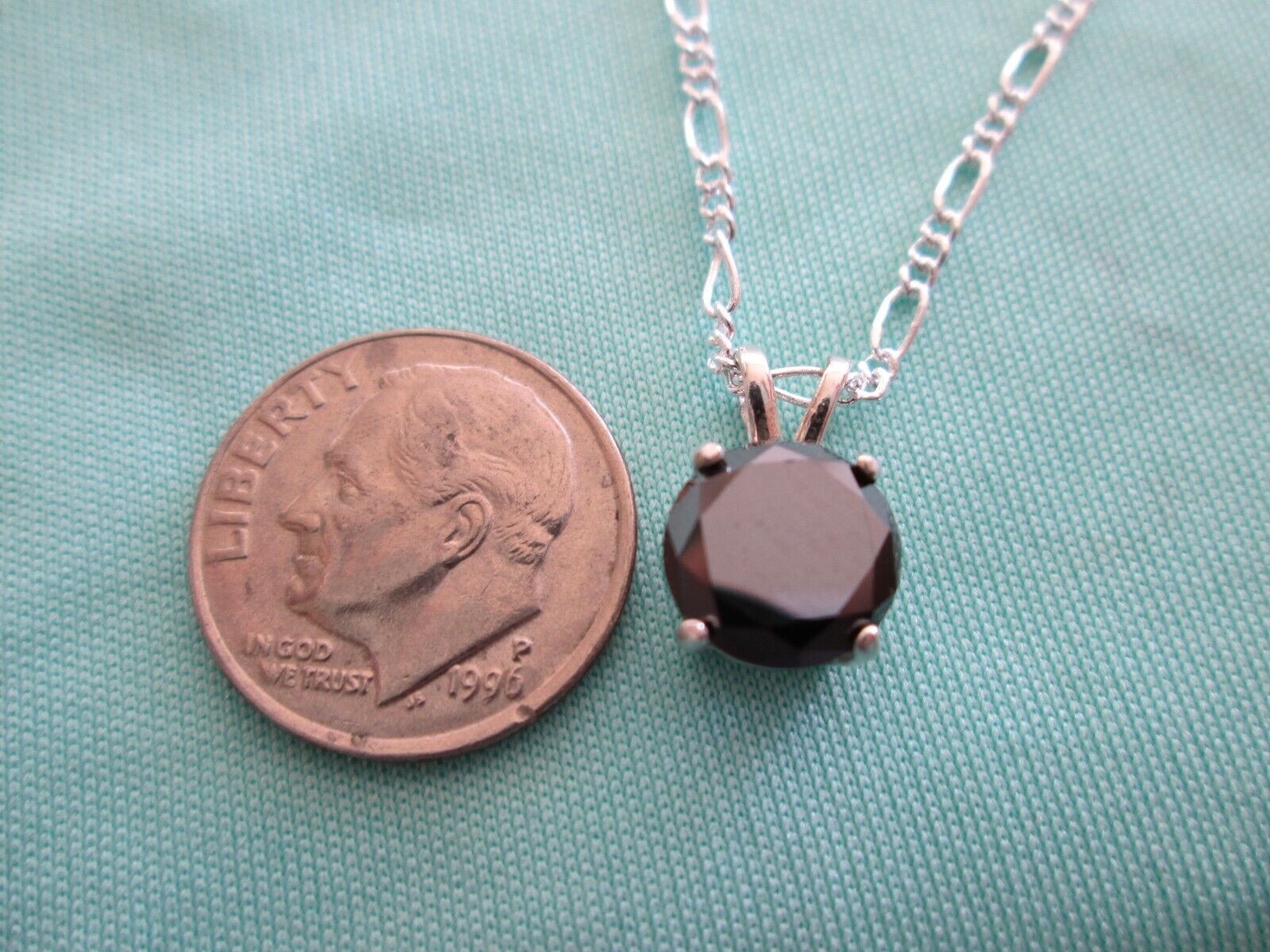 1.84ct 100% REAL NATURAL BLACK DIAMOND NECKLACE,CERTI FICATE,FREE DIAMOND TESTER
