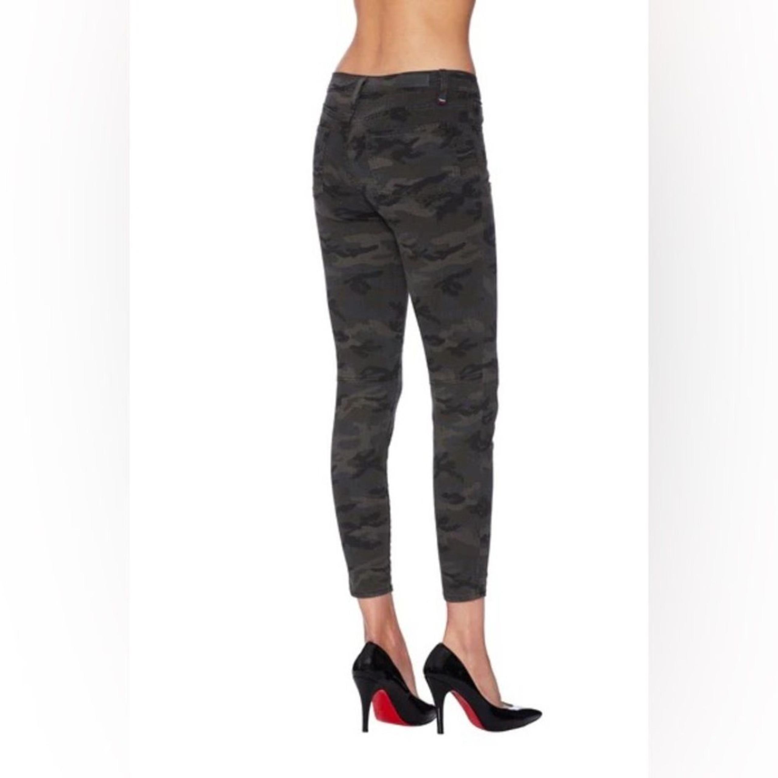 Etienne Marcel Denim Camo Zip Moto Mid Rise Skinny Jeans Size 27