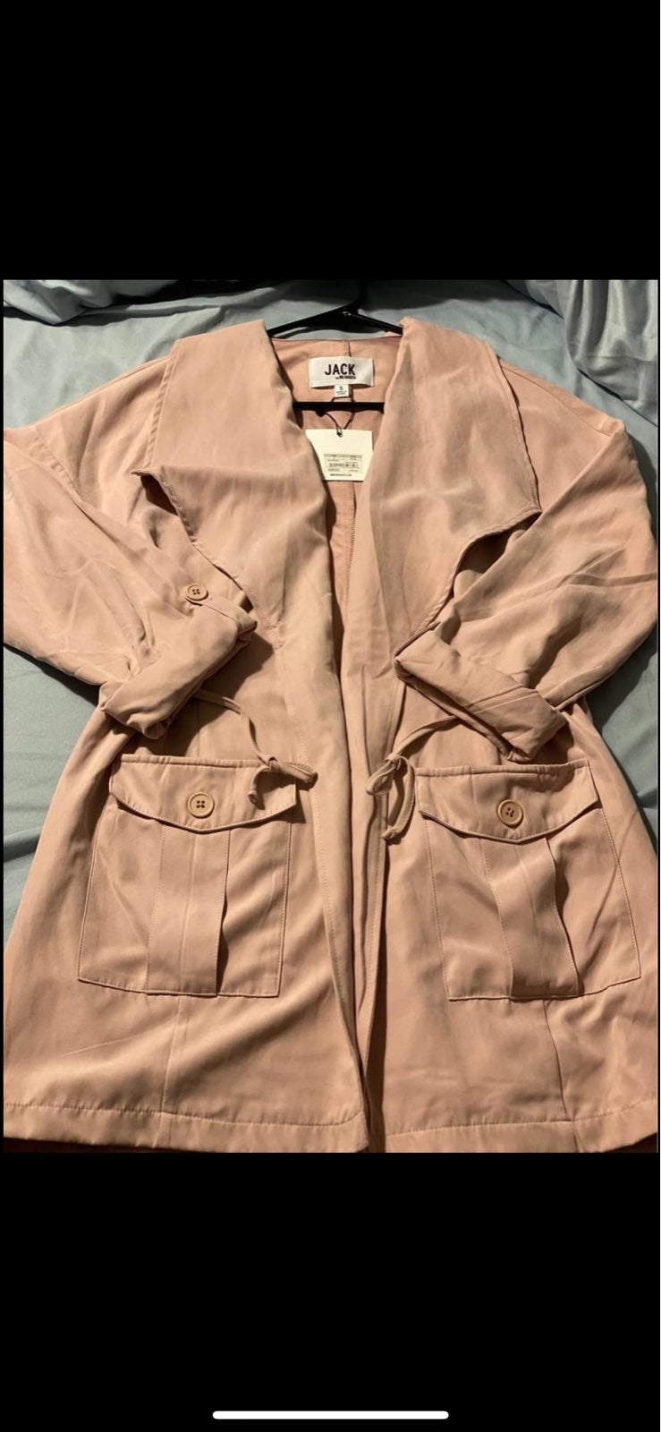 Suede trench coat