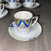 24 LOVELY Antique 1920s Japanese Lustre Demitasse Cups Saucers JAPAN Luster 16pc