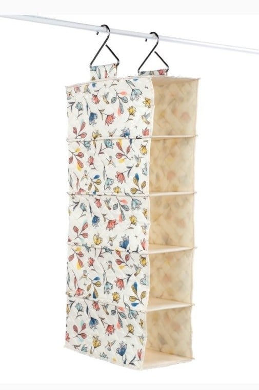 Lug Stowaway 5-Shelf Organizer - Hummingbird Floral