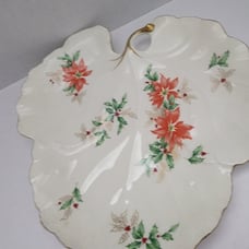 Mikasa Bone China Poinsettia platter B2097 Larry Laslo Narumi Japan