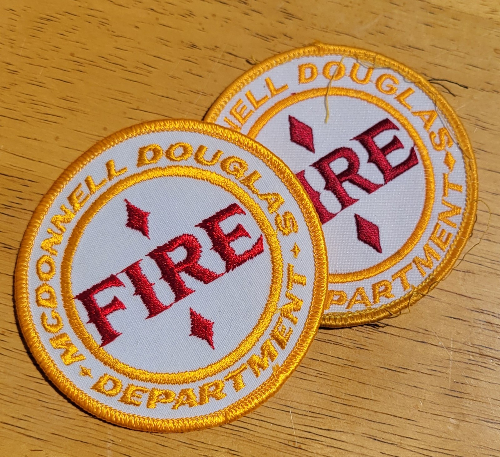 Vintage Ultra Rare McDonnell Douglas Fire Department Patches