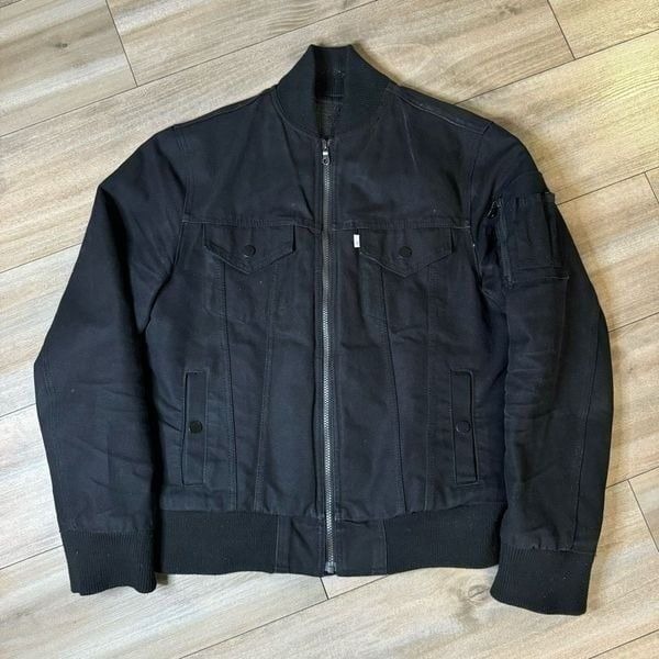 Levi’s Quilt-Lined Black Denim Bomber Jacket Men Medium