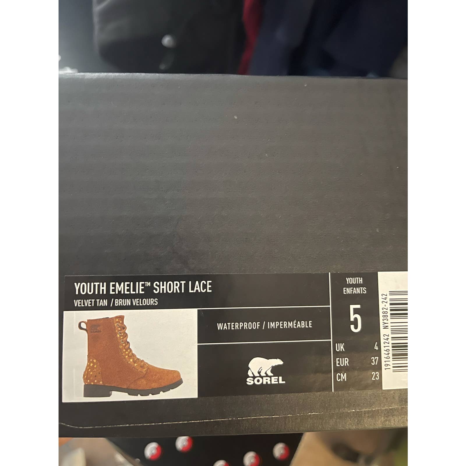 SOREL YOUTH EMELI SHORT LACE store BOOT