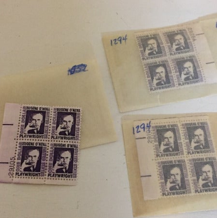 Eugene O'Neill Plate Block of 4 Stamps