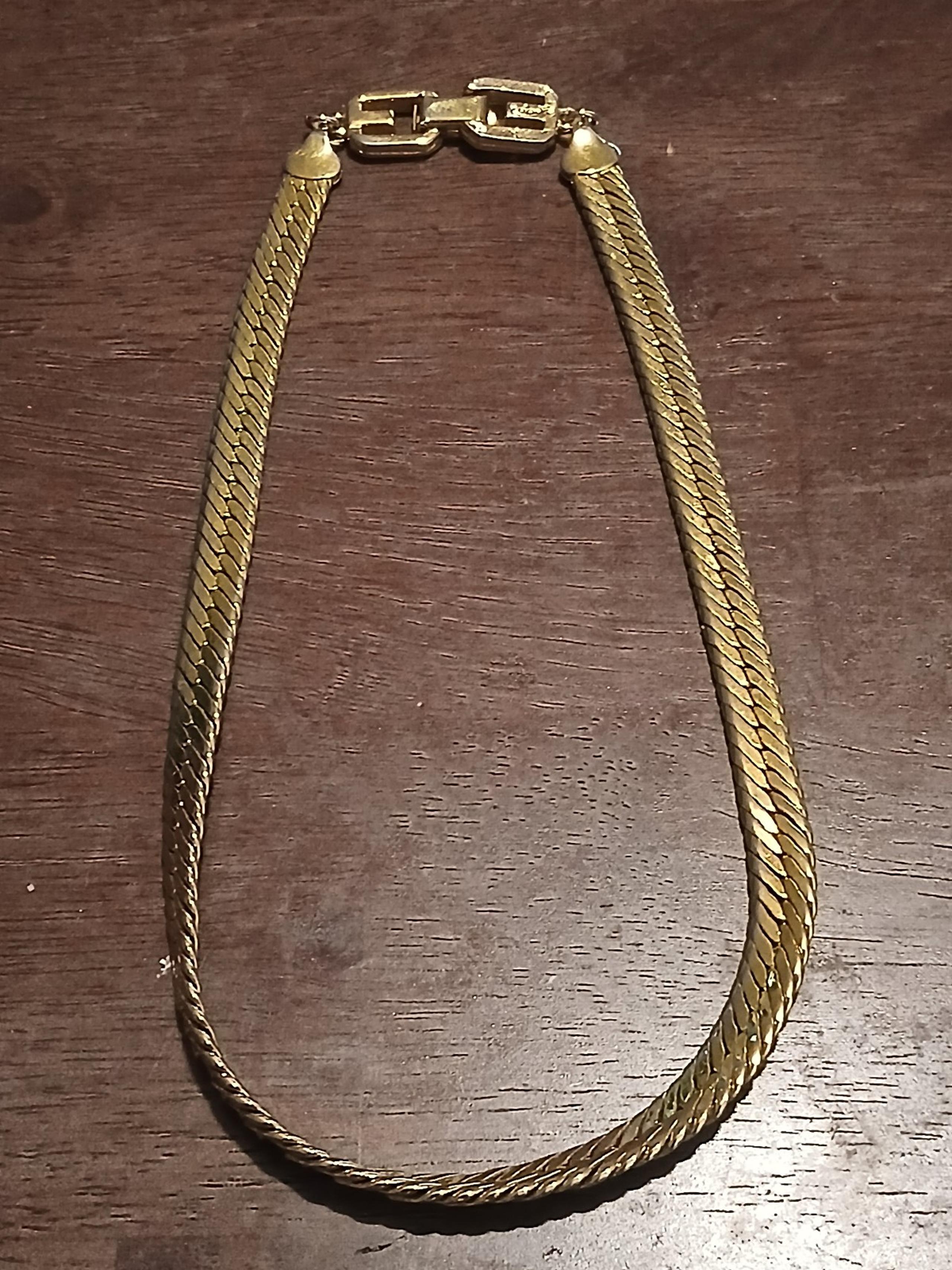 Vintage Givenchy signed gold tone necklace