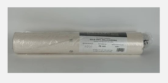 Vtg Eisenhart Wall Covering Paper Ivory Damask Floral 1 Double Roll 57 Sq Ft