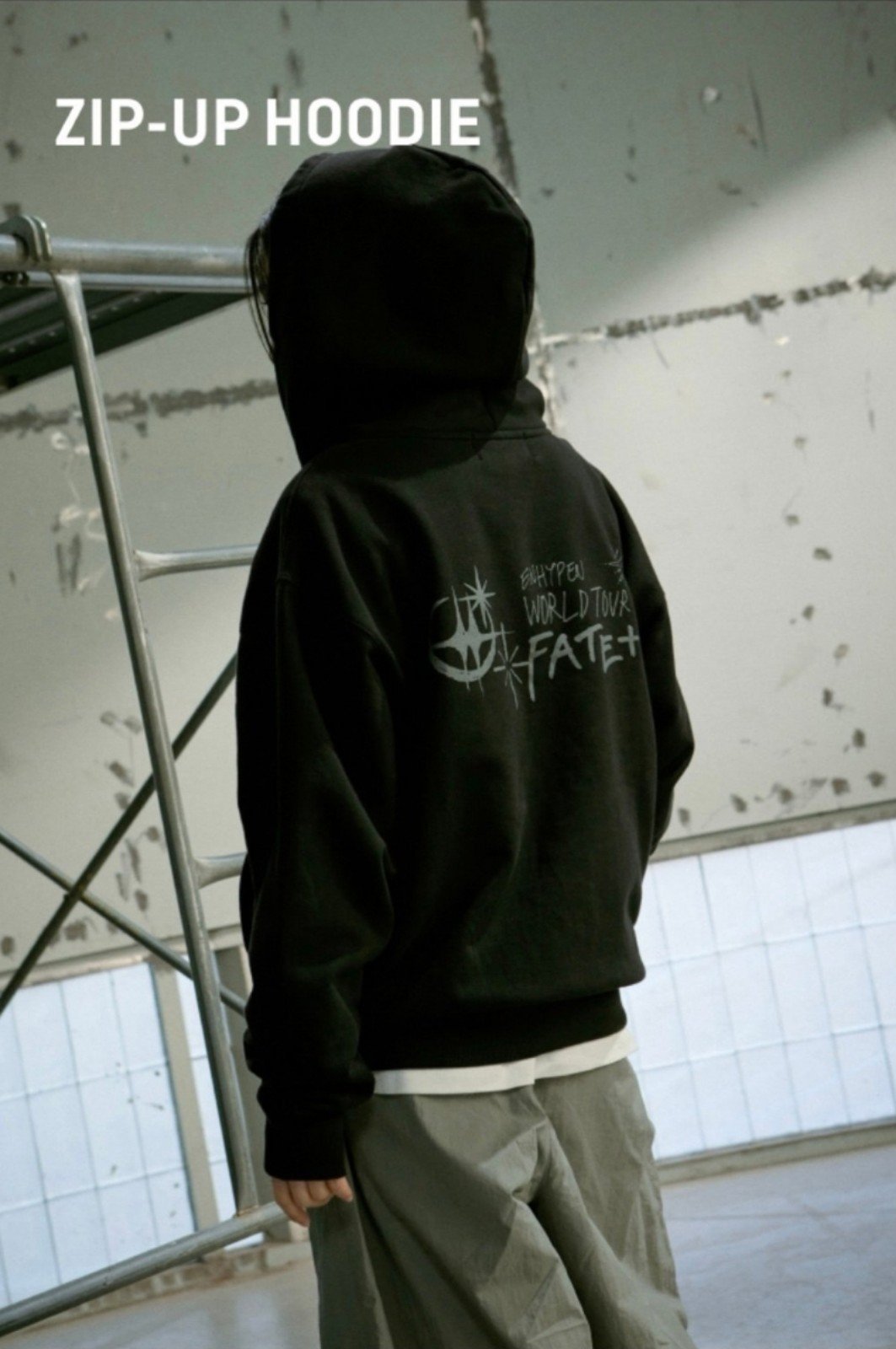 Enhypen Fate Plus Zip Up Hoodie (Korean version) + 7 photo cards Size LG