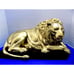 NEW Majestic Lion King Statue Figurine Wild Animal Gold Cat Leo
