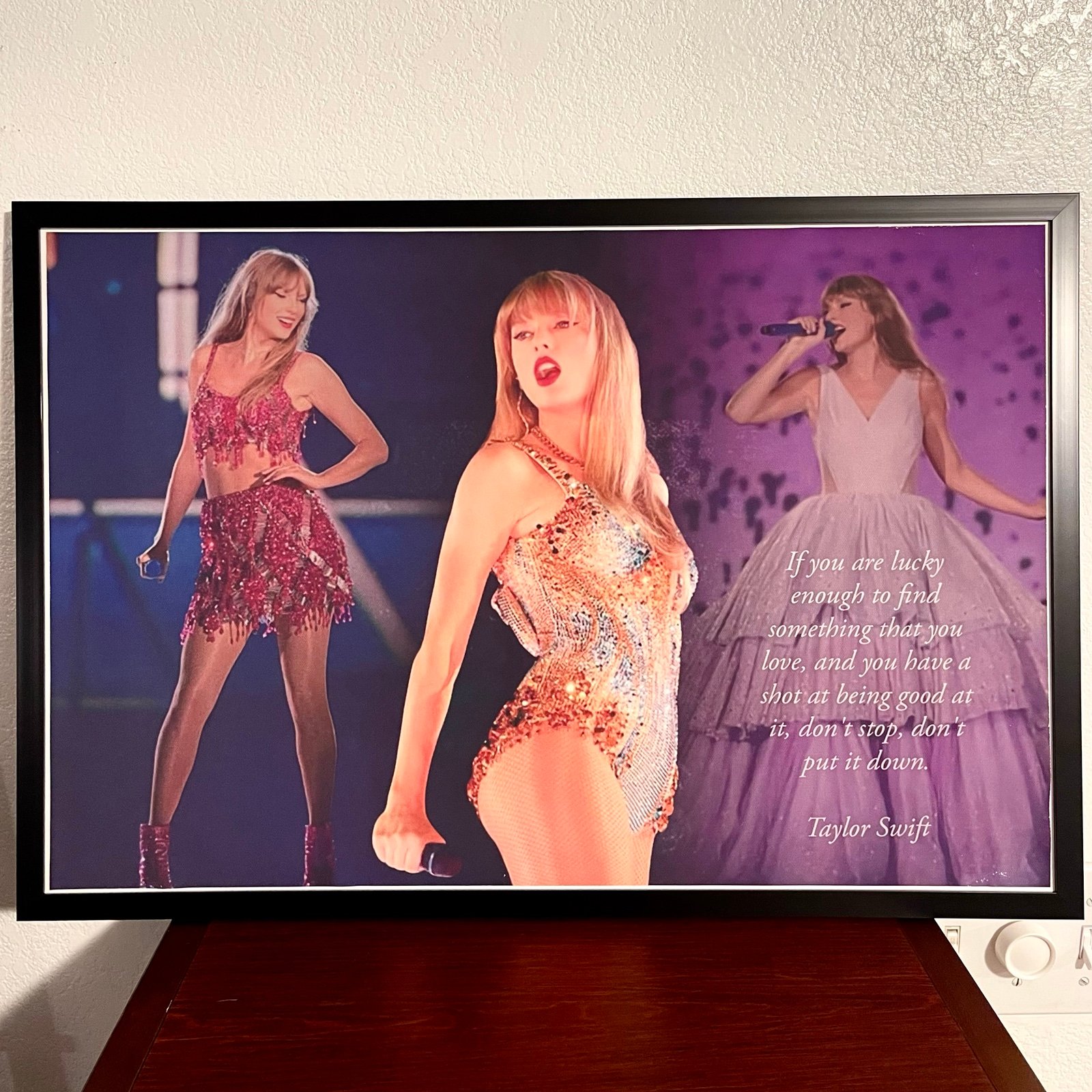 Large Taylor Swift Canvas Print With Inspirational Quote