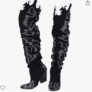 Black over the knee boots!