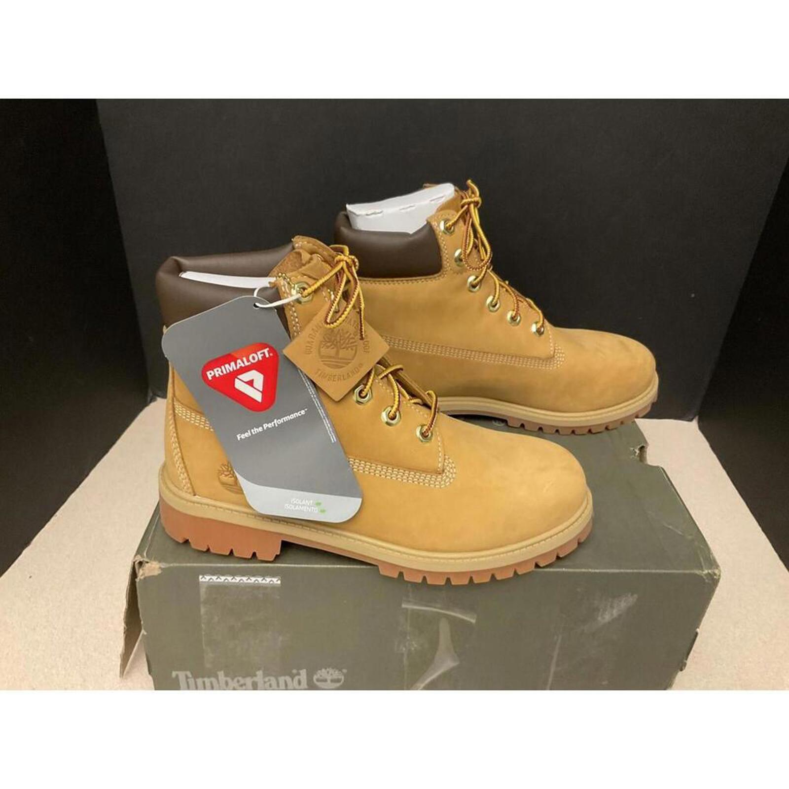 New! Youths Timberland 6-Inch Premium Waterproof Wheat Nubuck Boots. SZ 6 Wide.