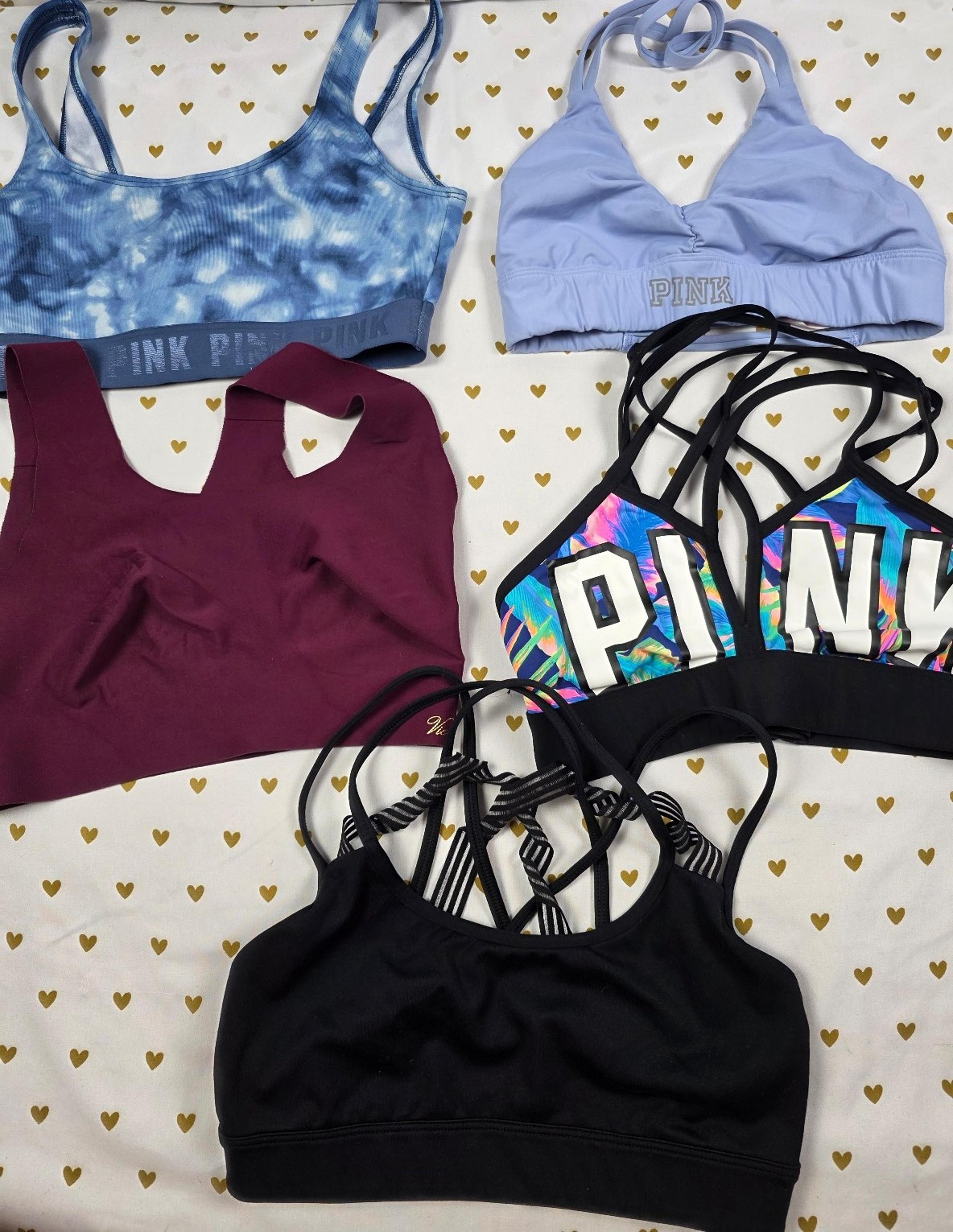 Victorias secret pink lot of 5 xs sports Bras tank tops active