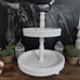 2 Tier Farmhouse Tray Decorative Tray White With Metal Handle Farmhouse Decor