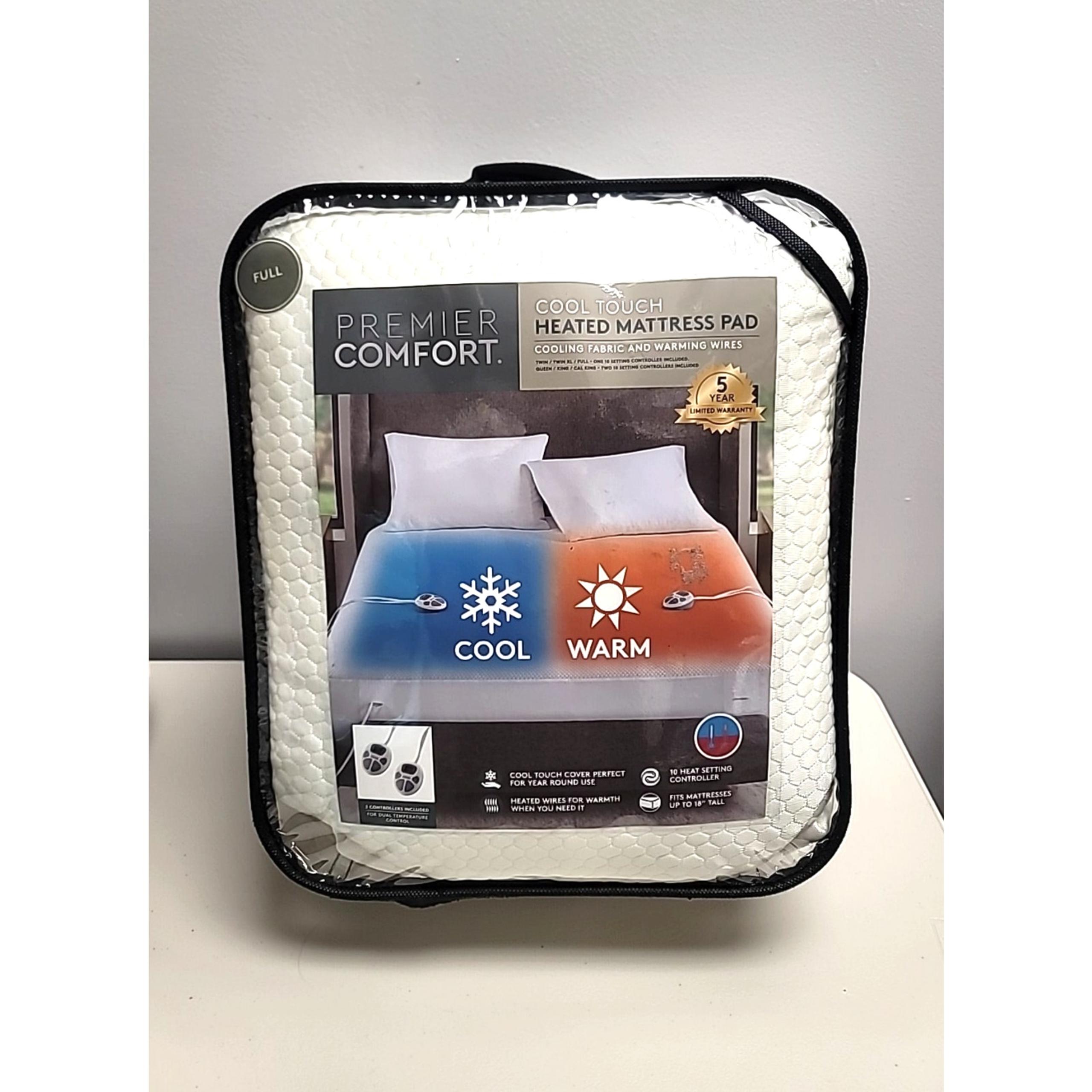 Premier Comfort Cool Touch Heated Mattress Pad, Full - White