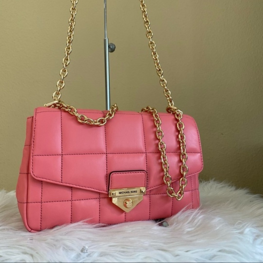 New Michael Kors large soho quilted leather shoulder Bag