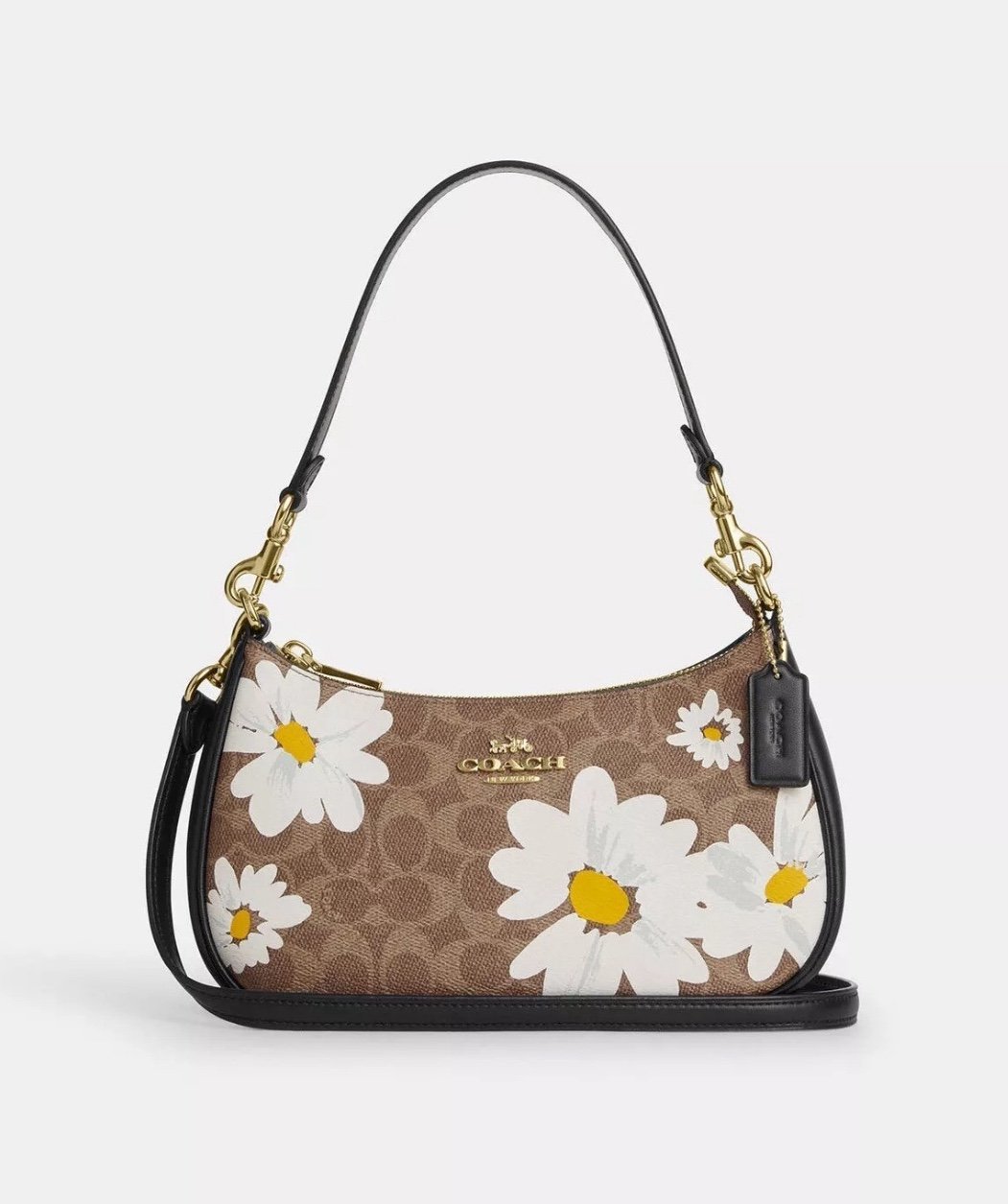 Coach Teri Shoulder Bag In Signature Canvas With Floral Print CZ586