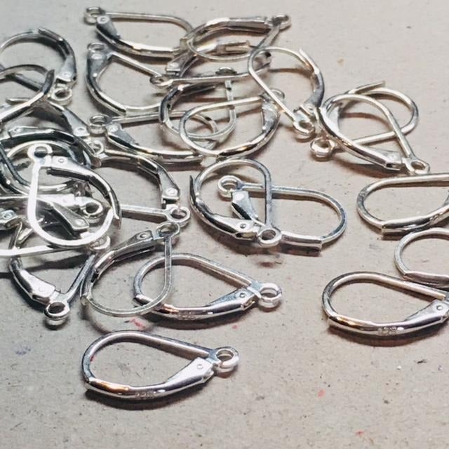 Sale! 100 Pairs, 925 Sterling Silver Leverback