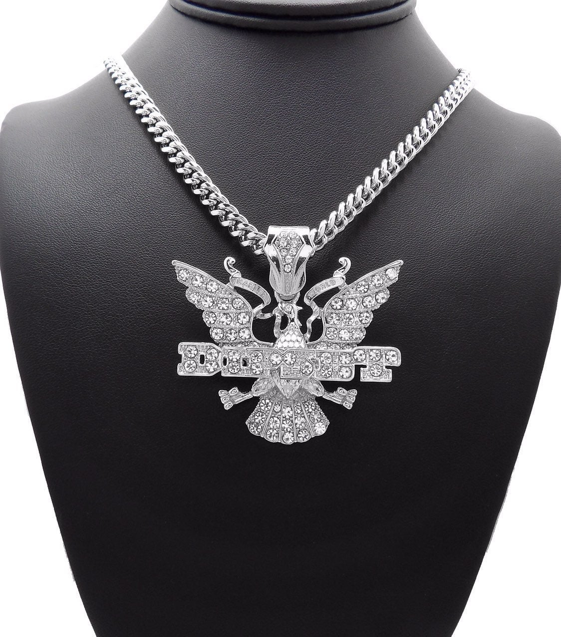 ICE BLING DIPSET PENDANT &6mm 30” STAINLESS STEEL CUBAN-CHAIN