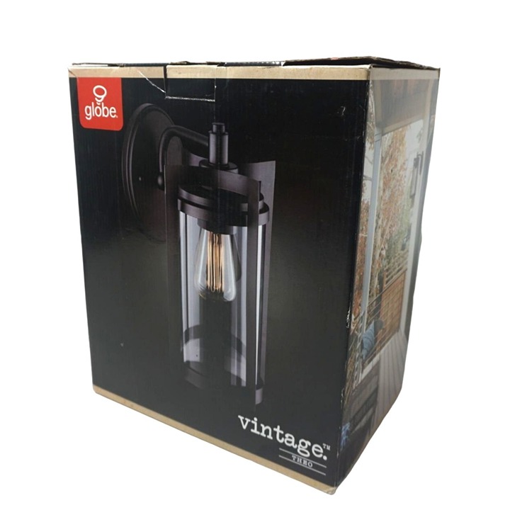 Brand New Trendy Chic Globe Vintage Theo Outdoor Sconce 11.25 H
