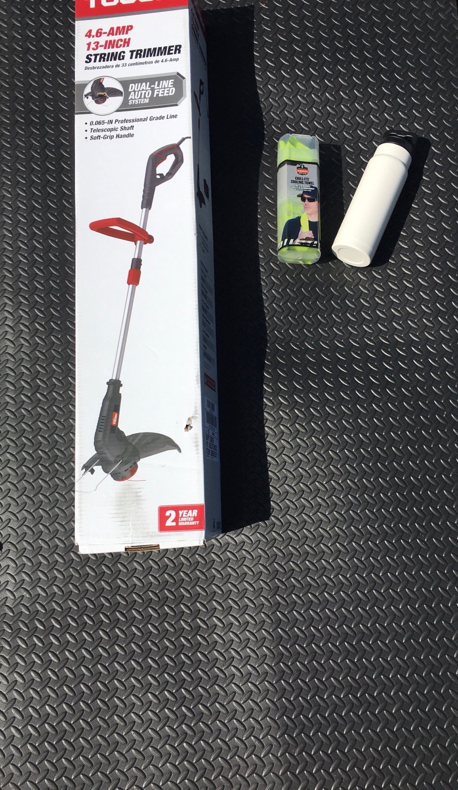 Hyper Tough 4.6AMP 13in String Trimmer Includes A Spoole•Cooling Towel & Jug