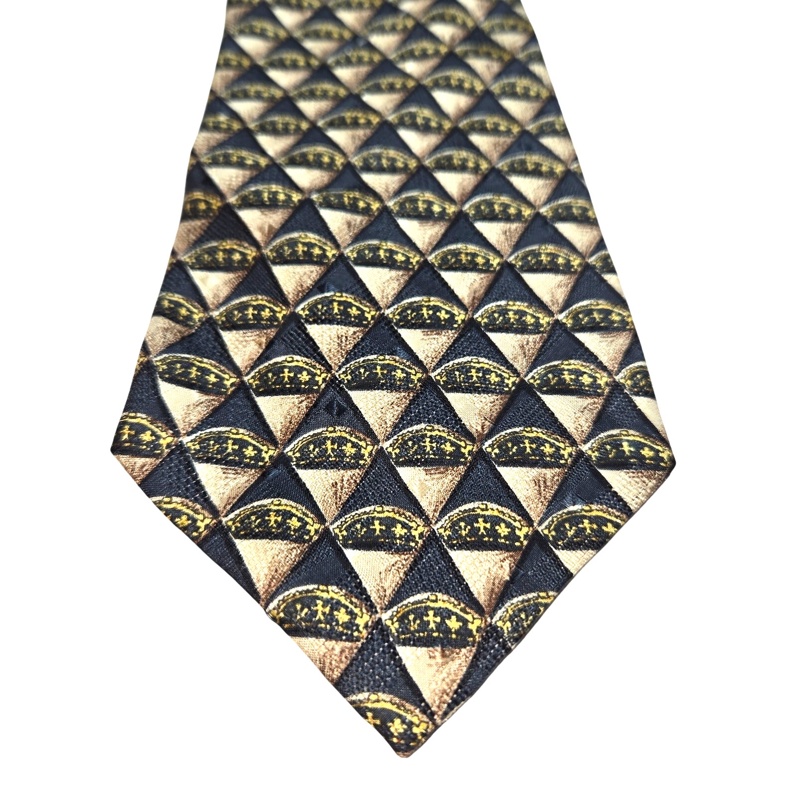Ermenegildo Zegna 100% Silk Italian Luxury Fashion Tie 3 3/4 wide 60 long