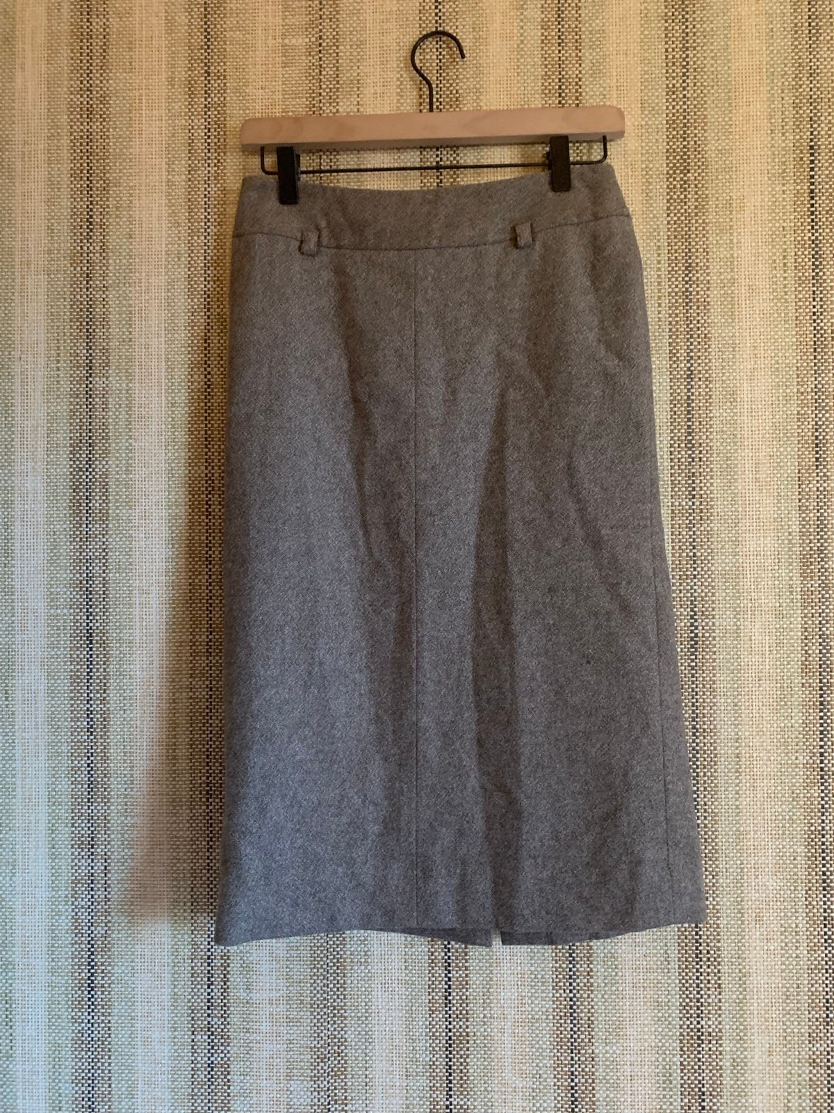 Ann Taylor Wool Long Skirt Women Size 2 Brown Pencil Formal Wear Clothing