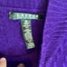 Vintage Ralph Lauren royal purple sweater dress mock neck stretchy angora wool M