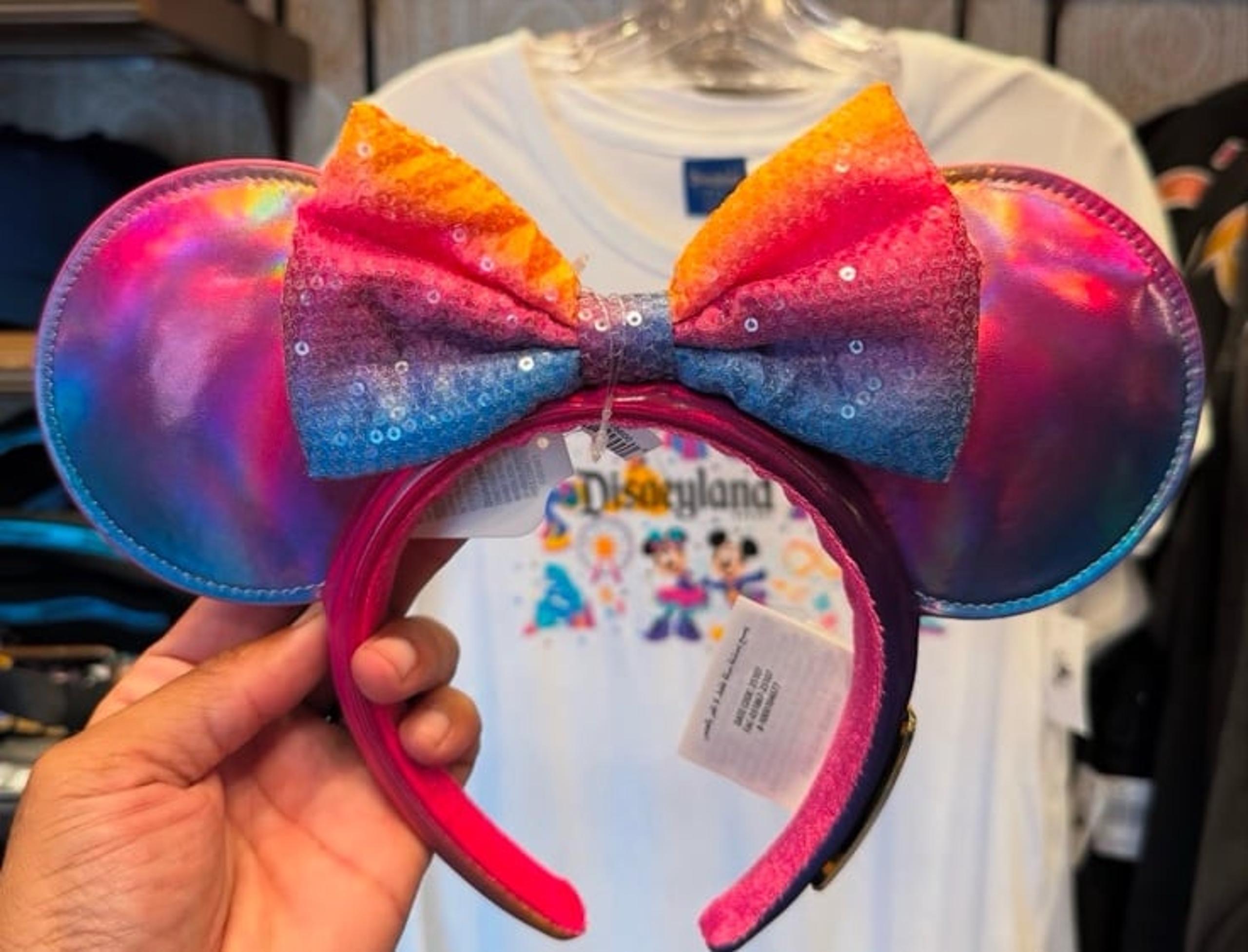Disney Parks Disneyland 70th Anniversary Colorful Loungefly Headband Ears