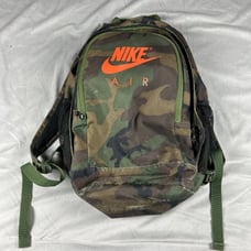 Nike Air Camouflage Camo orange Zip Pockets Adjustable Shoulder Straps Backpack
