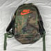Nike Air Camouflage Camo orange Zip Pockets Adjustable Shoulder Straps Backpack