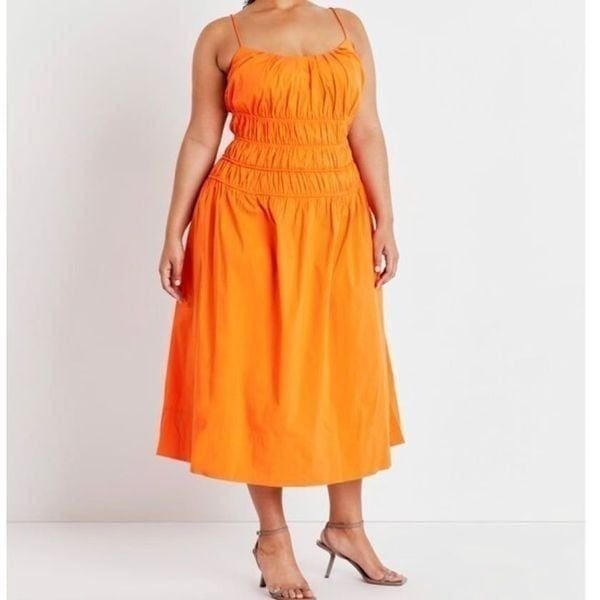 TANYA TAYLOR Women's Gabriella Dress, Orange Crush NWT Size 20