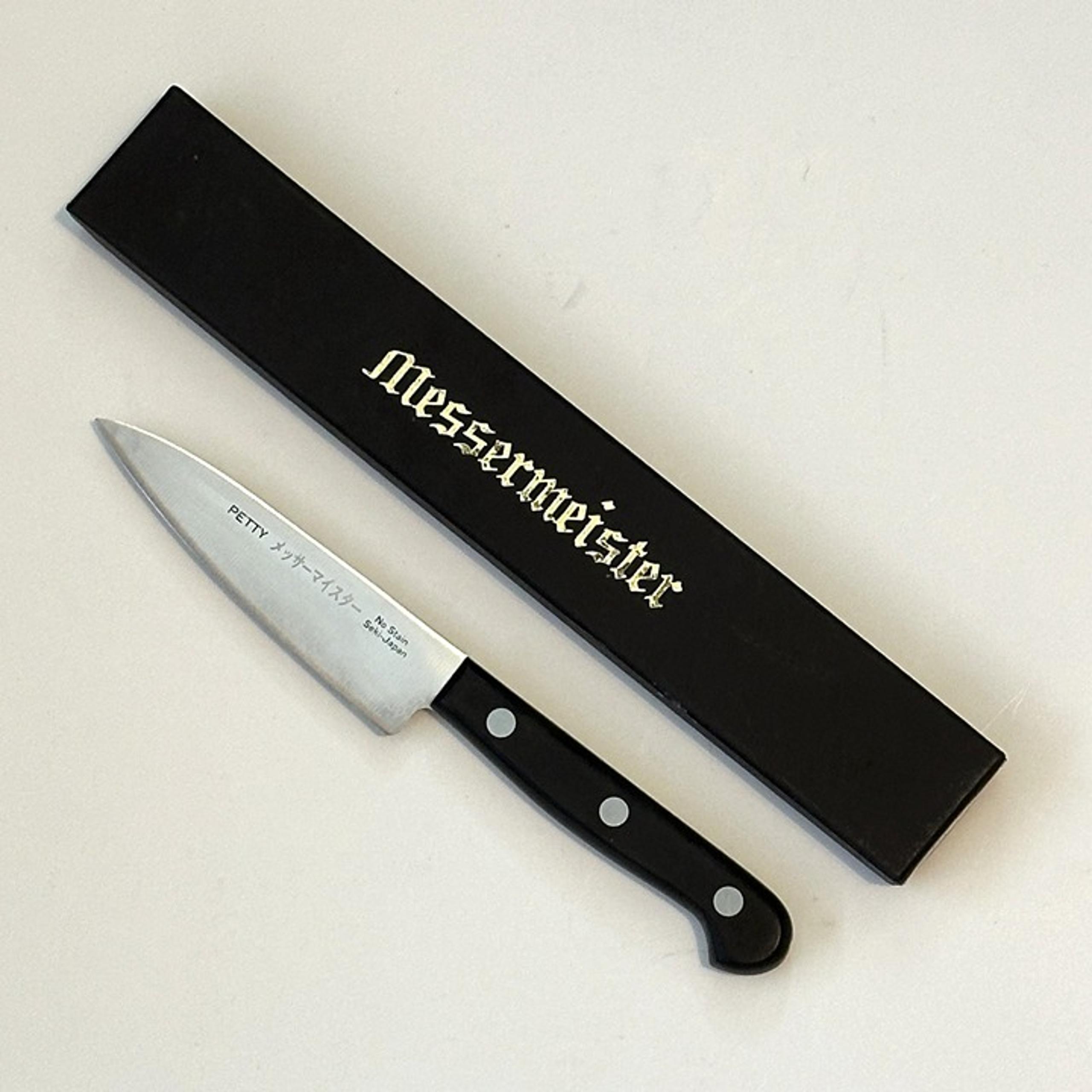 Messermeister Petty Paring Knife 4" Straight Edge Stainless Blade Seki Japan