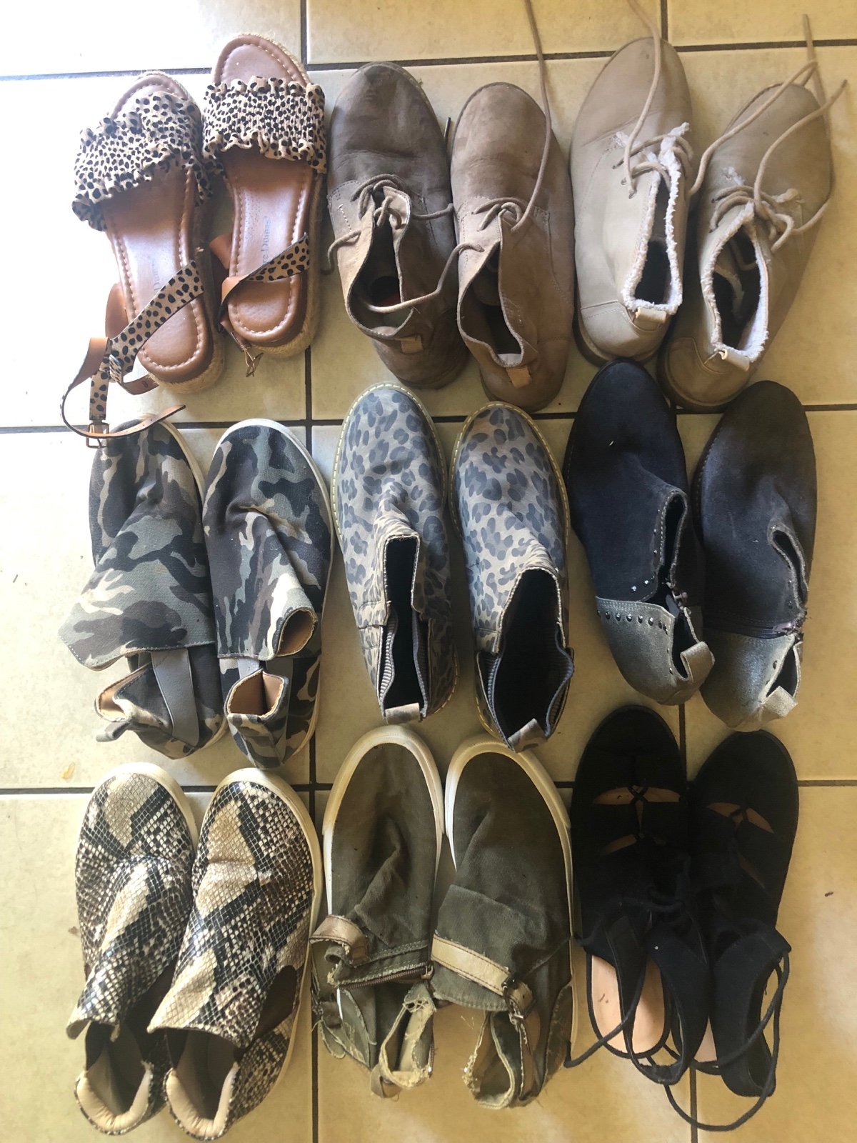 Woman’s shoes and boots size 8.5