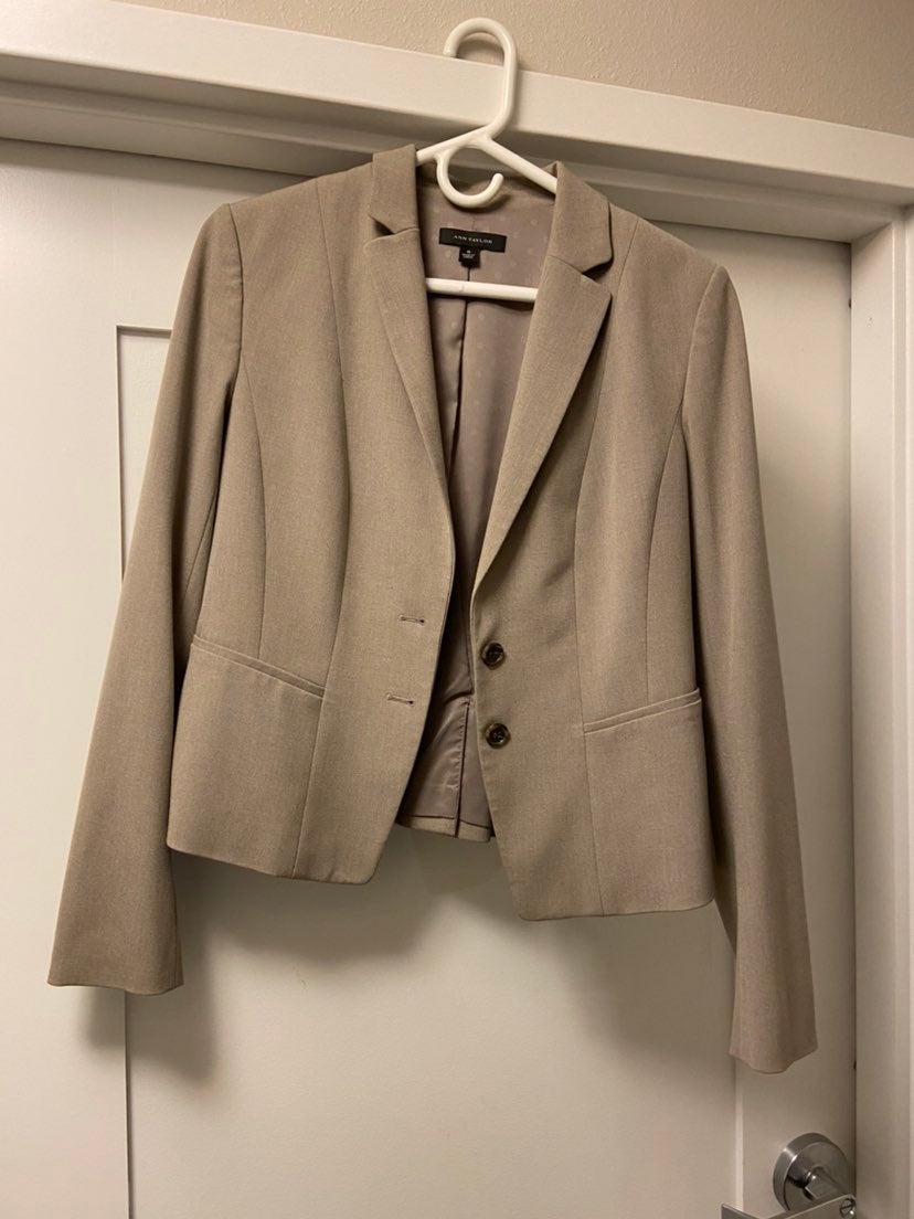 Ann Taylor Beige Career Suit