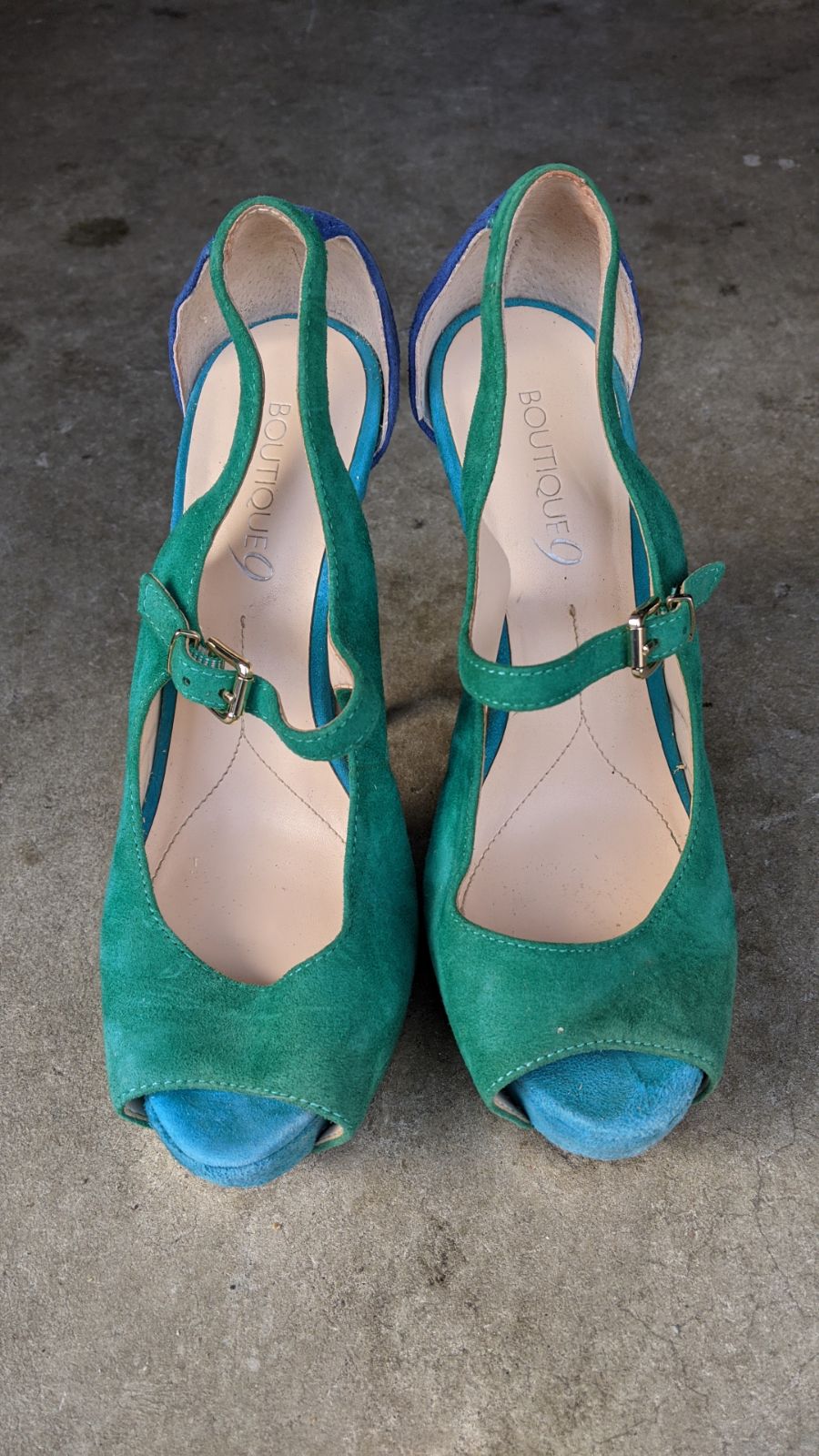 Boutique 9 Colorful Suede Platform Heels