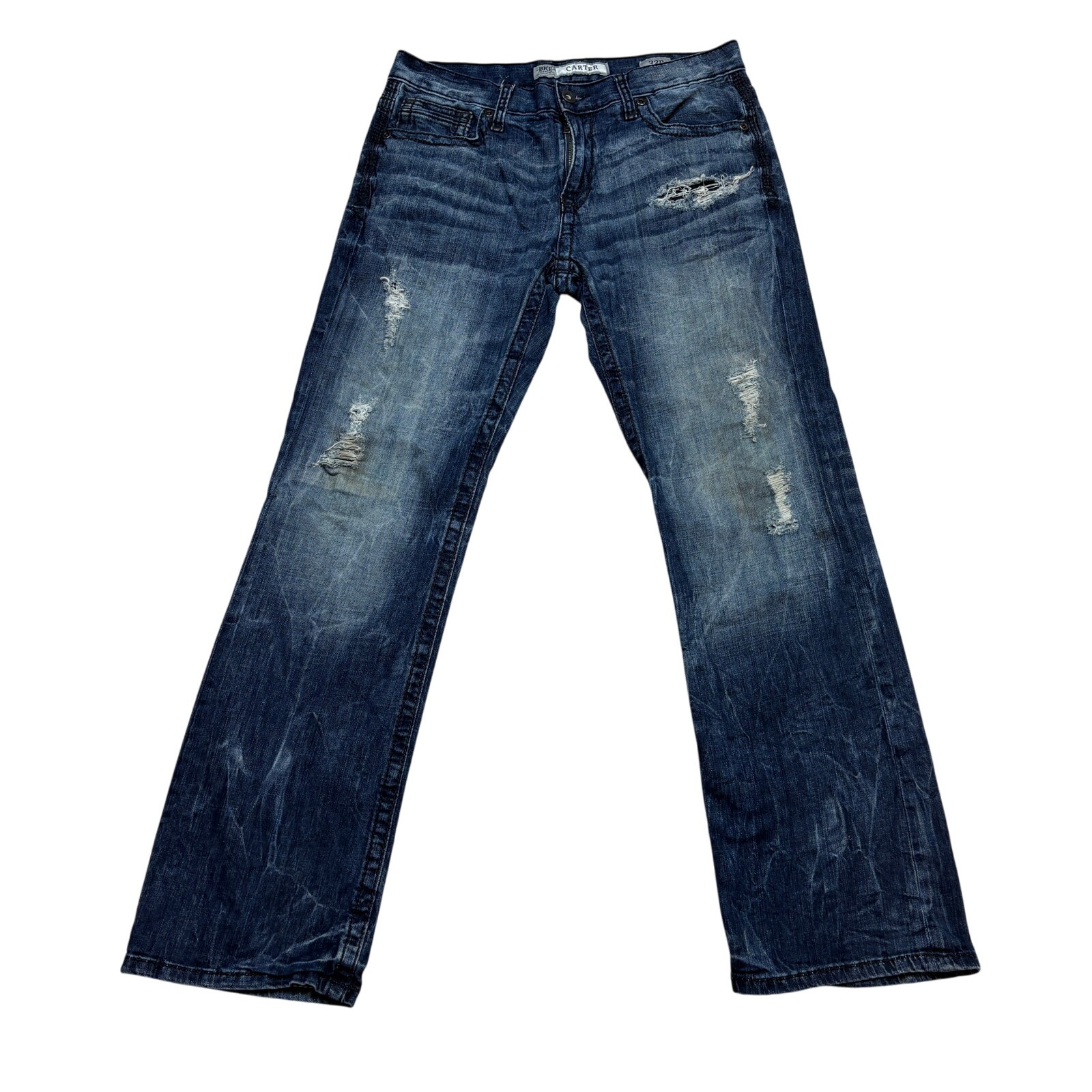 BKE Buckle Carter Boot Stretch Distressed Jeans Men's 33x31 Y2K Grunge