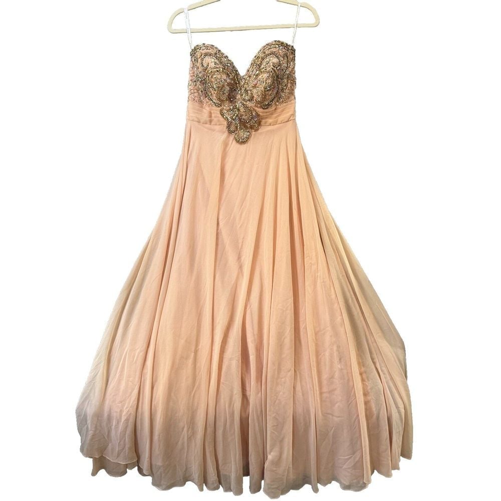 JVN By Jovani Dress 4 Pink Prom Pageant Formal Long Beaded Fairy Gala Soft Girl