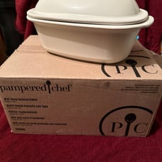 Pampered Chef Mini Baker NEW beige