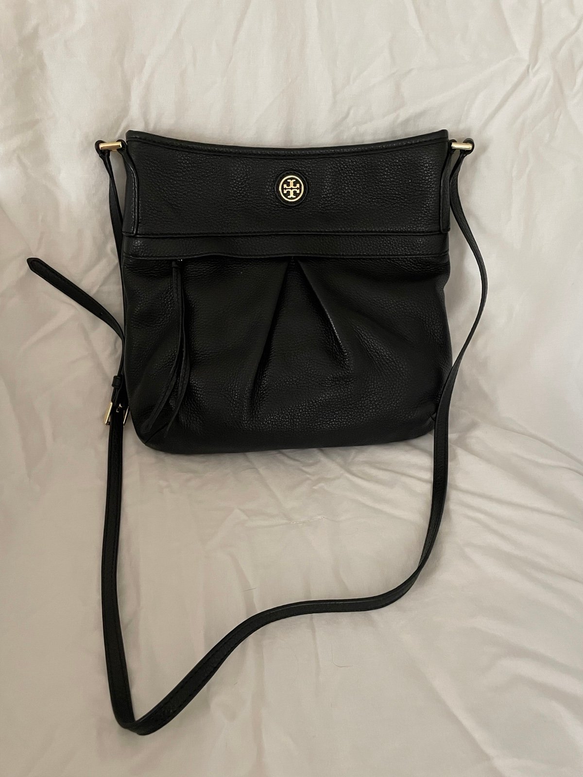 Tory Burch Black Leather Crossbody Purse