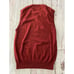 Uniworth Sleeveless Sweater Men Size 40 US S Red V Neck Stretch 100% Merino Wool