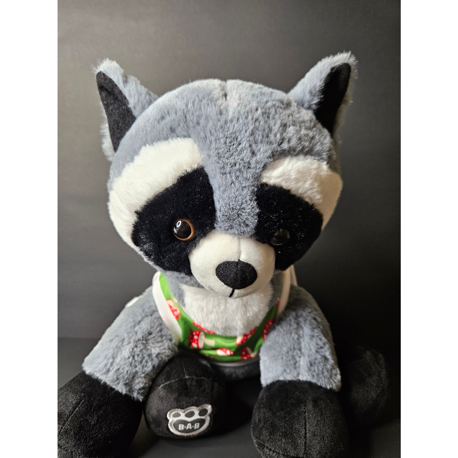 Build A Bear Workshop Raccoon Plush NWT With Shirt