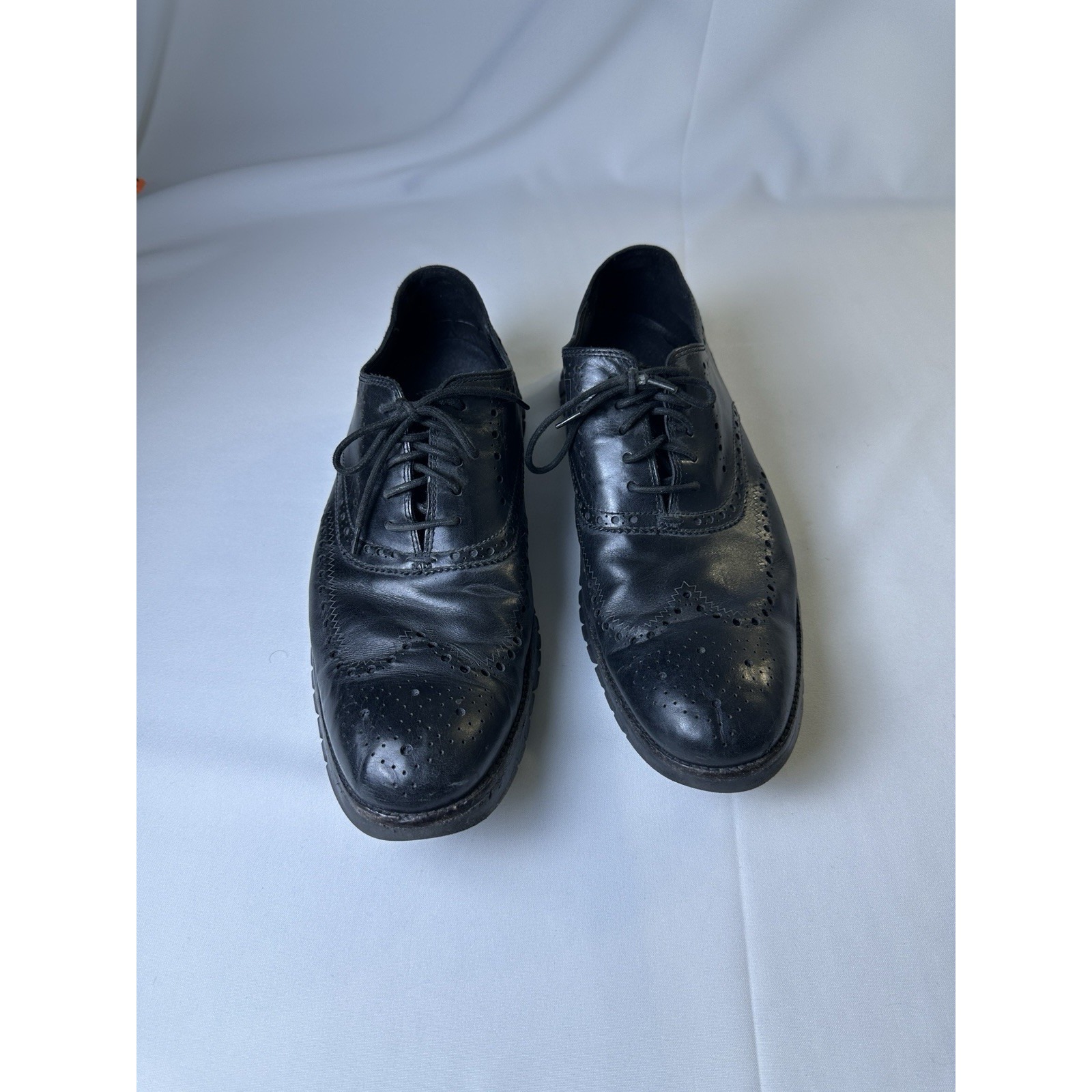 Mens Cole Haan ZeroGrand C20719 Leather Wingtip Oxford Shoes Size 15M Black