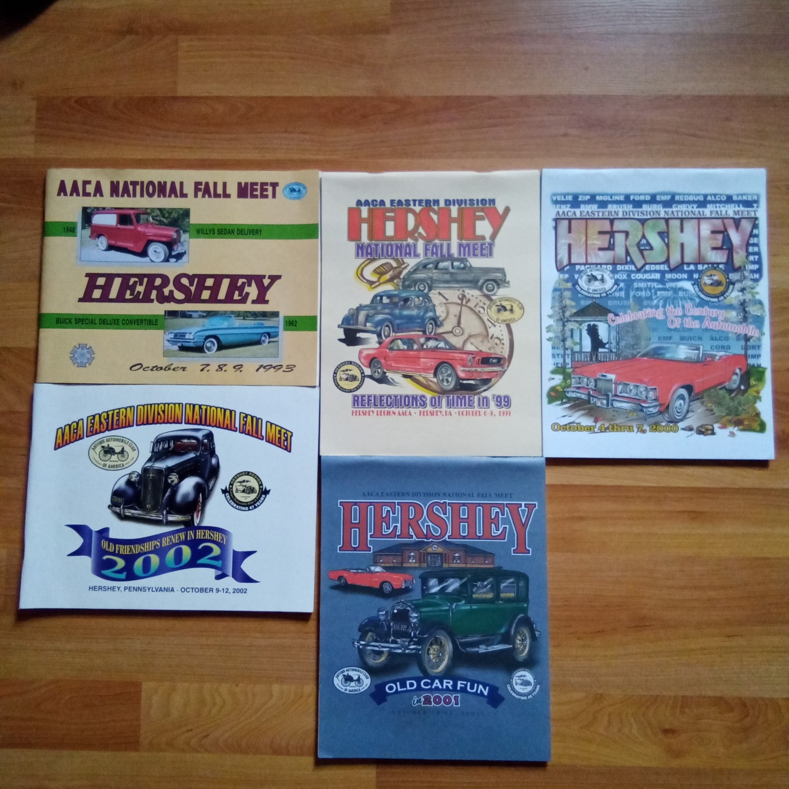 VINTAGE COLLECTIBLES HERSHEY AACA NATIONAL FALL CAR MEET PROGRAMS 1993 - 02