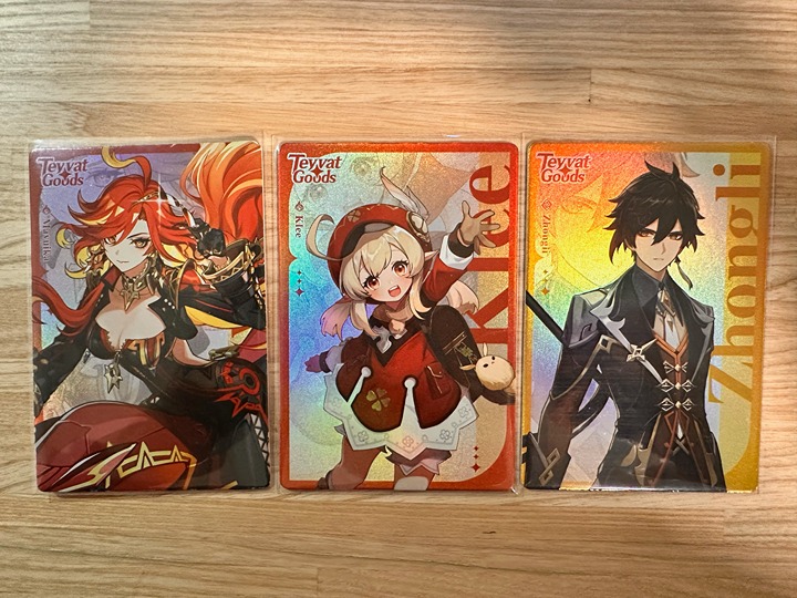 Teyvat Goods 2025 Genshin Impact Collectible Cards (Set of 3)