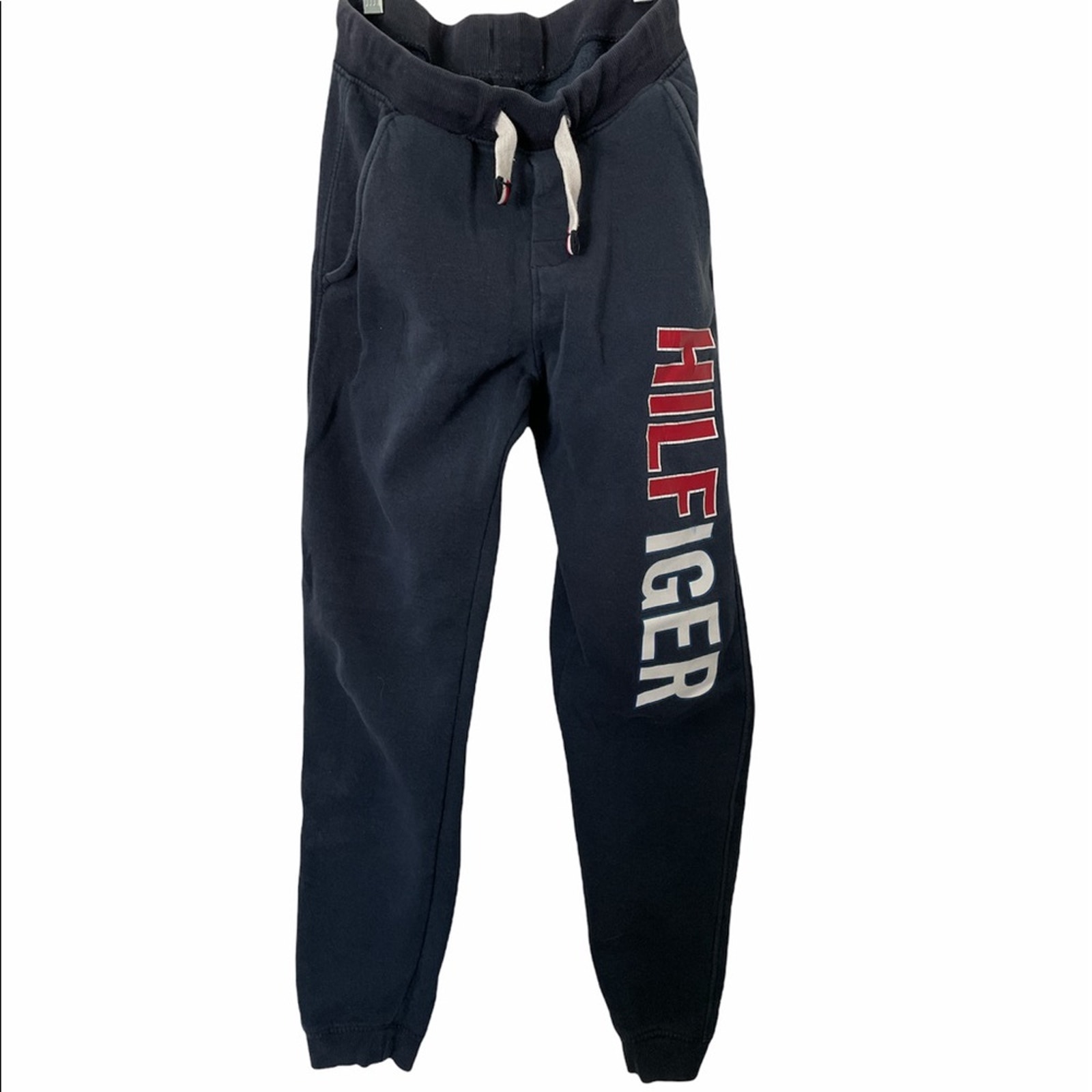 Hilfiger Vintage Blue Sweatpants Joggers with slash pockets size Small