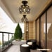Black Mini Chandelier Light Fixture, Crystal Ceiling Light