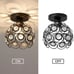 Black Mini Chandelier Light Fixture, Crystal Ceiling Light